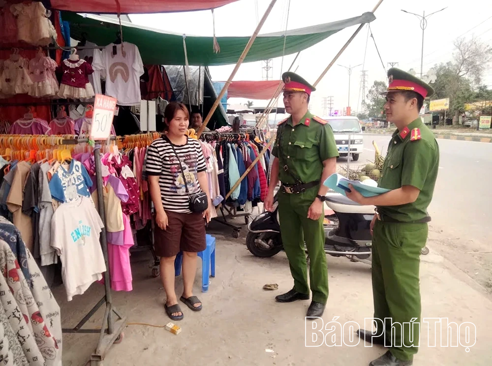 Bình Xuyên quyết liệt chấn chỉnh tình trạng lấn chiếm vỉa hè, hành lang khu công nghiệp