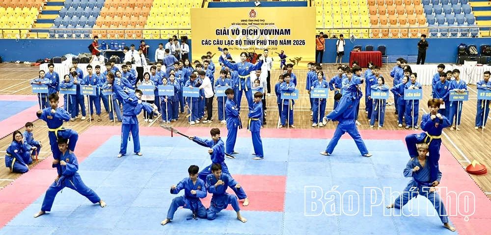 Gần 100 vận động viên tham gia Giải vô địch Vovinam các câu lạc bộ tỉnh Phú Thọ
