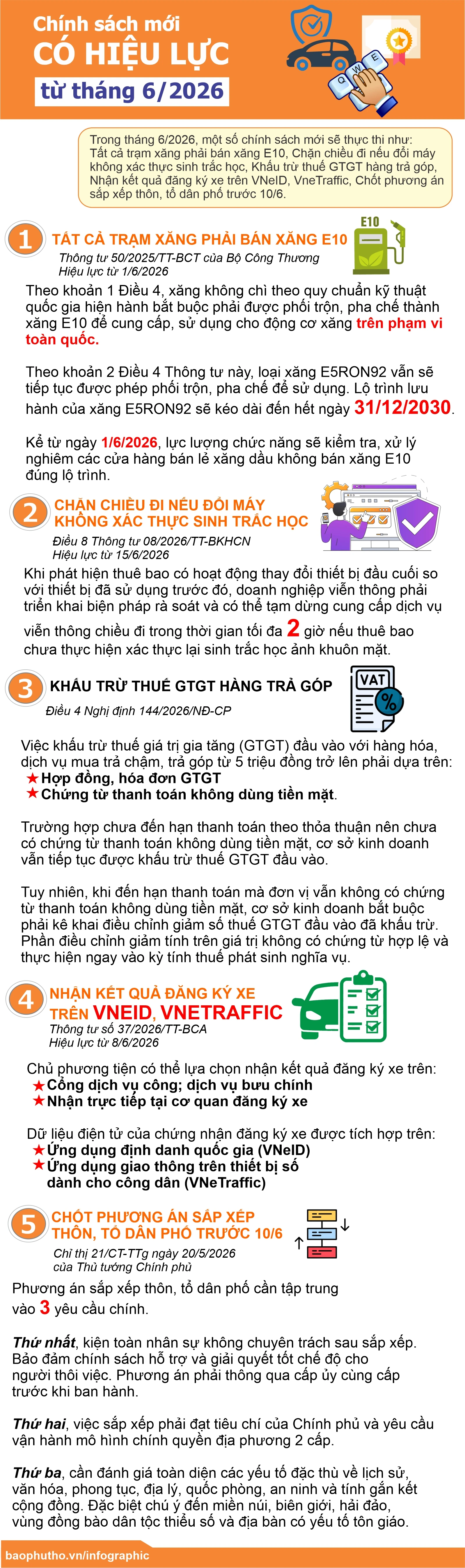 Chính sách mới có hiệu lực từ tháng 6/2026
