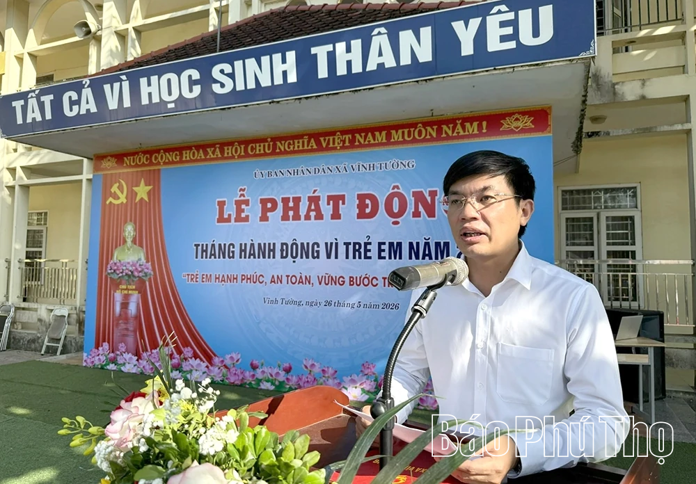 Xã Vĩnh Tường phát động Tháng hành động vì trẻ em năm 2026