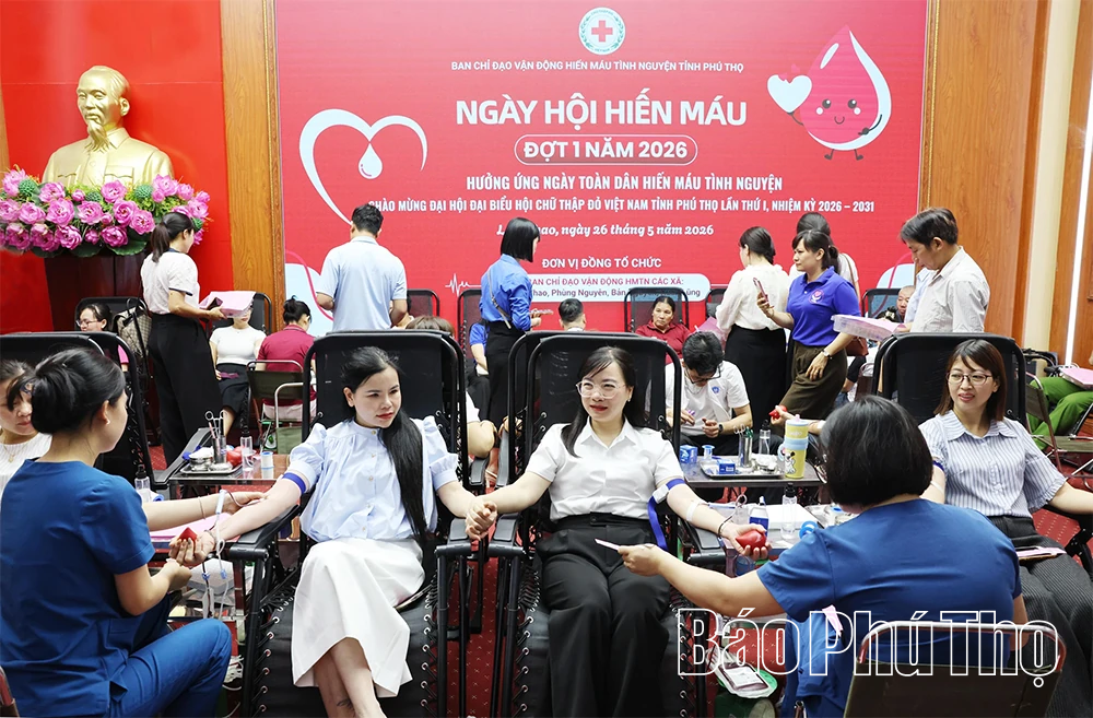 Tiếp nhận 470 đơn vị máu tại Ngày hội hiến máu đợt I năm 2026