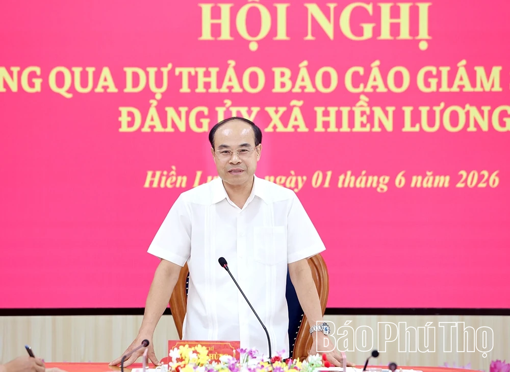 Thông qua dự thảo báo cáo giám sát đối với Ban Thường vụ Đảng ủy xã Hiền Lương