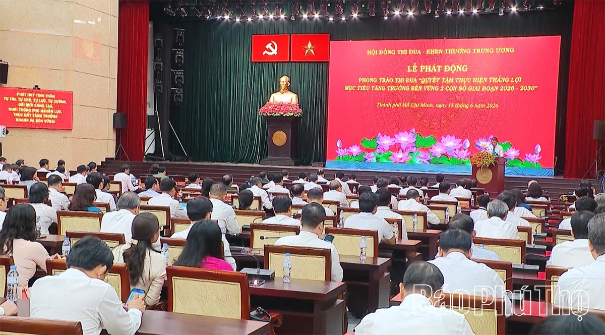 Lễ phát động Phong trào thi đua Quyết tâm thực hiện thắng lợi mục tiêu tăng trưởng bền vững 2 con số giai đoạn 2026-2030