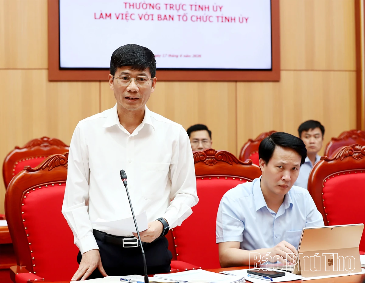 Xây dựng hệ thống chính trị tinh gọn, hiệu lực: Nhiệm vụ trọng tâm và giải pháp căn cơ của Ngành Tổ chức xây dựng Đảng Phú Thọ