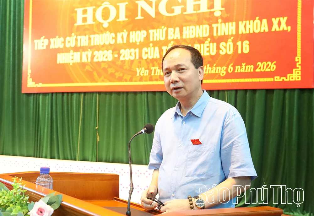 Tổ đại biểu số 16 HĐND tỉnh tiếp xúc cử tri trước Kỳ họp thứ Ba tại các xã vùng Yên Thủy và Lạc Sơn