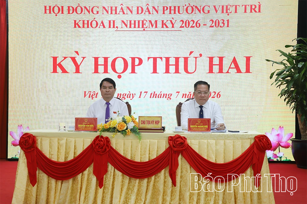 Kỳ họp thứ Hai, HĐND phường Việt Trì: Thông qua 4 Nghị quyết chuyên đề, tạo đà phát triển kinh tế - xã hội