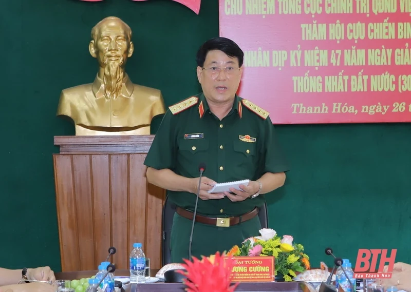 Đại tướng Lương Cường, Chủ nhiệm Tổng cục Chính trị Quân đội Nhân dân Việt Nam thăm và nói chuyện với H ội Cựu chiến binh tỉnh Thanh Hoá