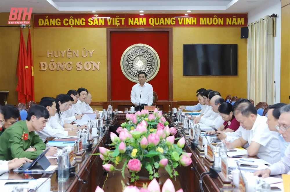 Nhập huyện Đông Sơn vào TP Thanh Hóa phải tạo khí thế phấn khởi trong Nhân dân