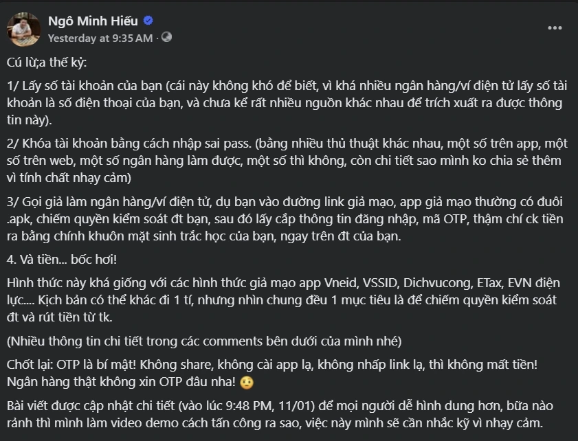 Thực hư việc quét mã QR mất sạch tiền trong tài khoản ngân hàng