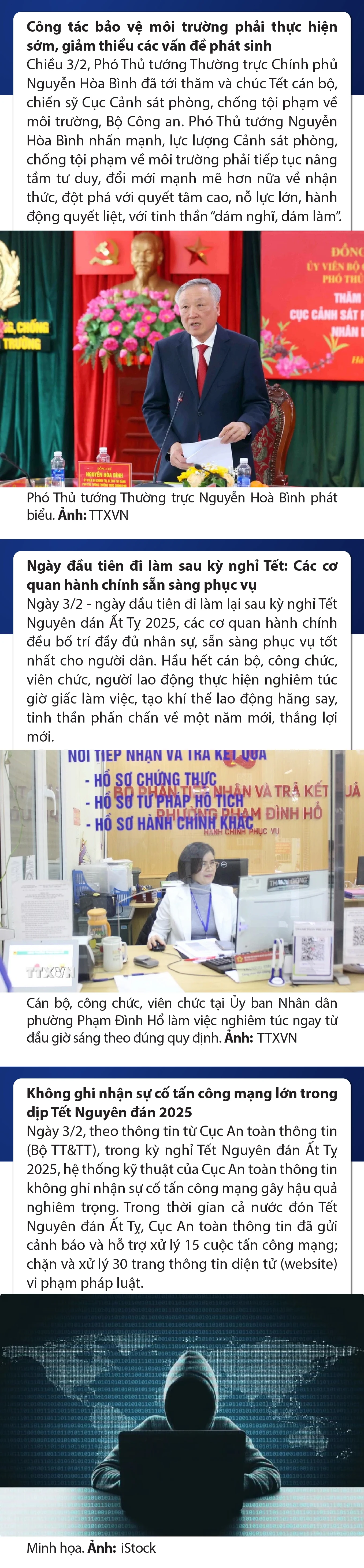 Sự kiện nổi bật trong nước, quốc tế ngày 3/2/2025