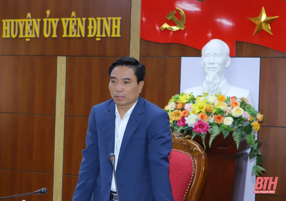 Bí thư Tỉnh ủy Nguyễn Doãn Anh kiểm tra công tác triển khai tổ chức Đại hội Đảng bộ các cấp tại hai huyện Yên Định và Thiệu Hóa