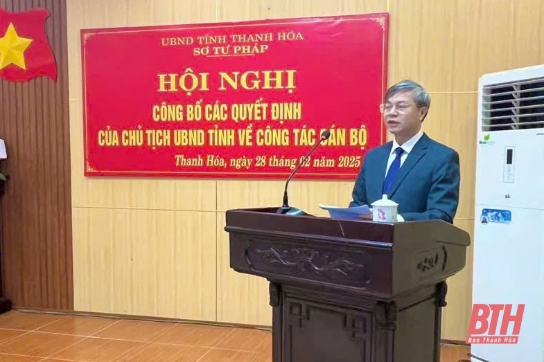 Sở Tư pháp Thanh Hóa có Giám đốc mới