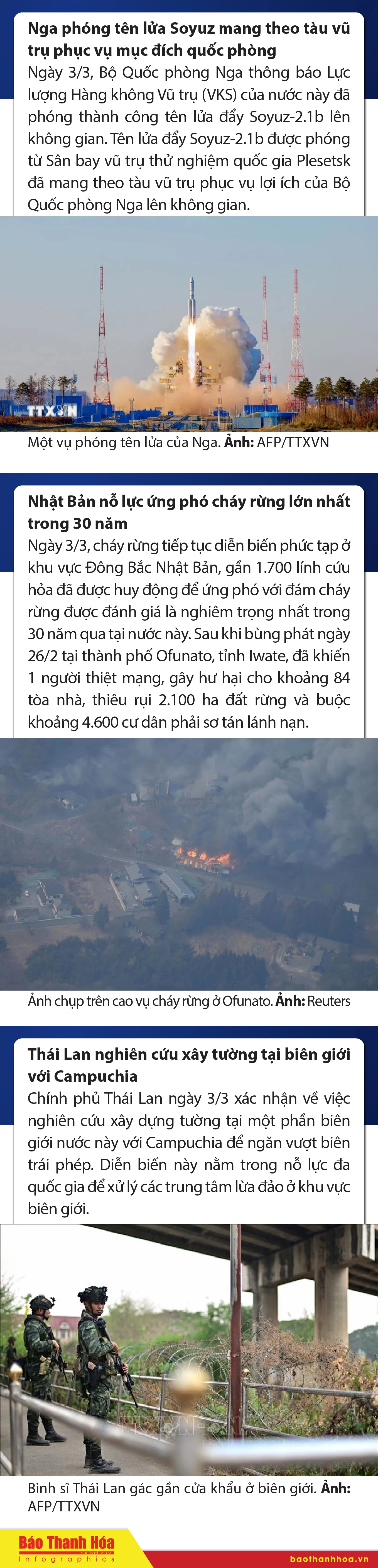 Sự kiện nổi bật trong nước, quốc tế ngày 3/3/2025