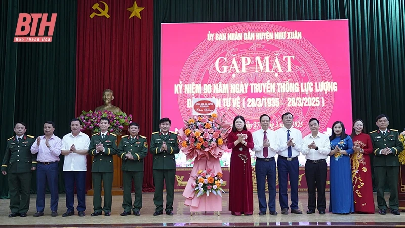 Như Xuân gặp mặt kỷ niệm 90 năm Ngày truyền thống lực lượng dân quân tự vệ