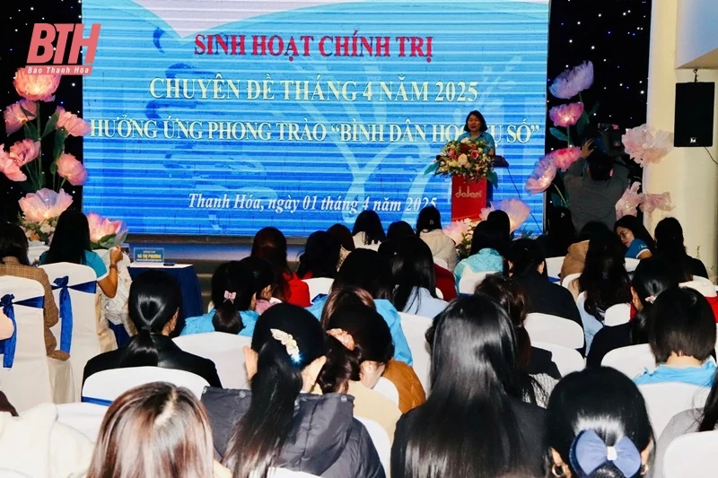 Sinh hoạt chính trị về triển khai thực hiện phong trào “Bình dân học vụ số”