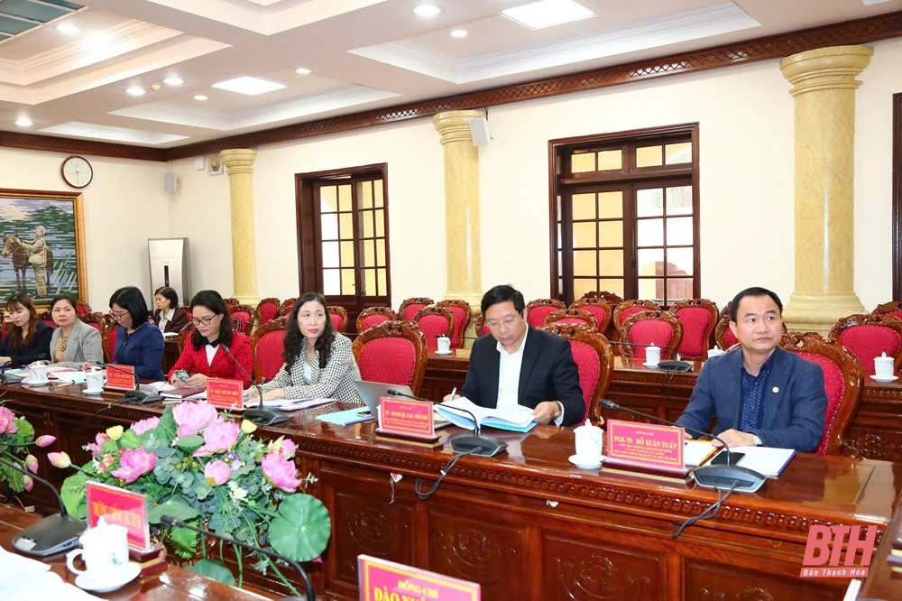 Đoàn công tác Học viện Chính trị Quốc gia Hồ Chí Minh làm việc tại Thanh Hoá