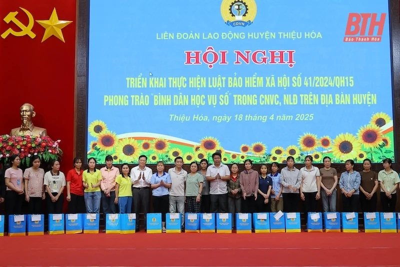LĐLĐ huyện Thiệu Hóa phát động Tháng công nhân 2025