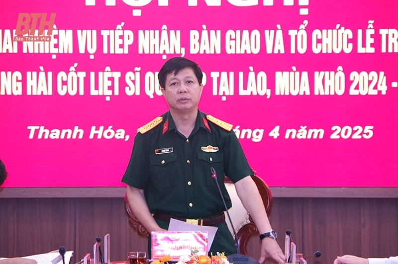 Ban Chỉ đạo 515 tỉnh Thanh Hóa triển khai nhiệm vụ tiếp nhận, bàn giao và tổ chức lễ truy điệu, an táng hài cốt liệt sĩ