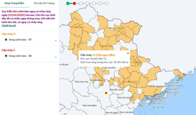 Cảnh báo nắng nóng diện rộng: Hơn 130 khu vực có nguy cơ cháy rừng rất cao