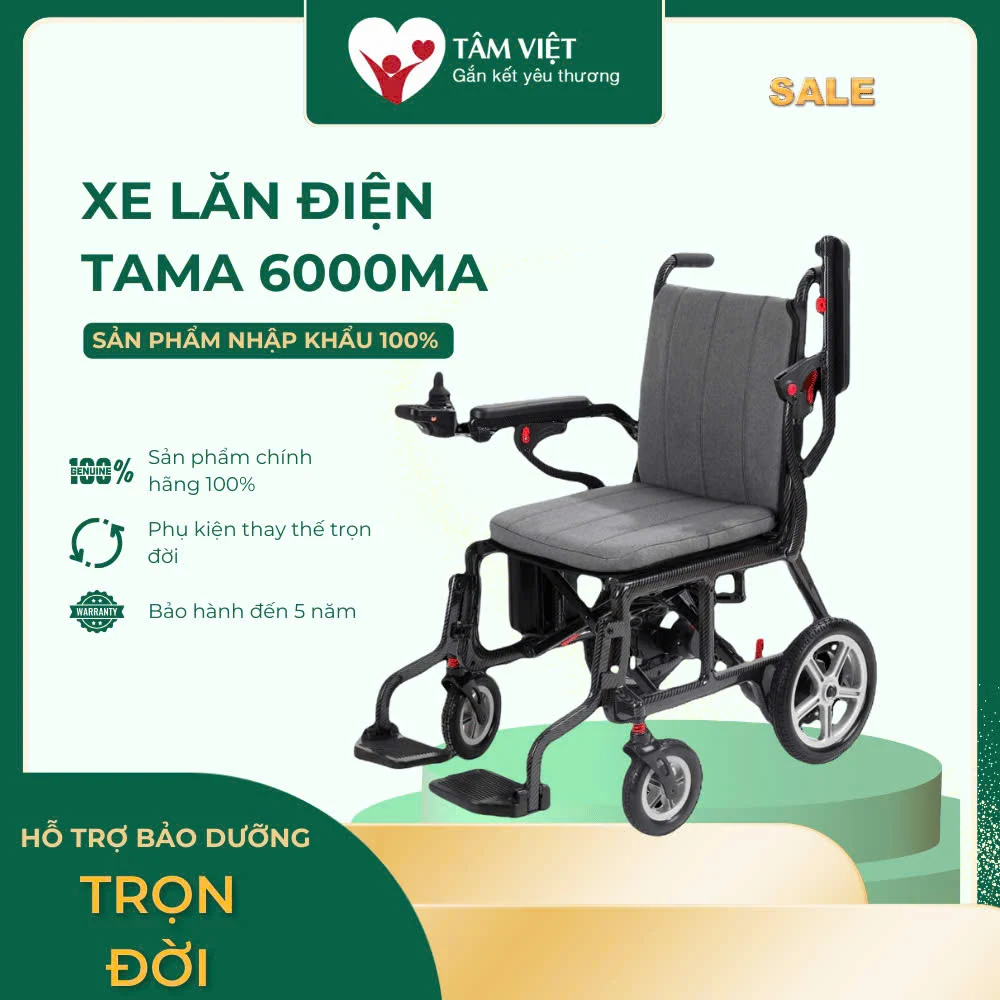 Xe lăn điện – Phương tiện di chuyển của người già, người yếu chân