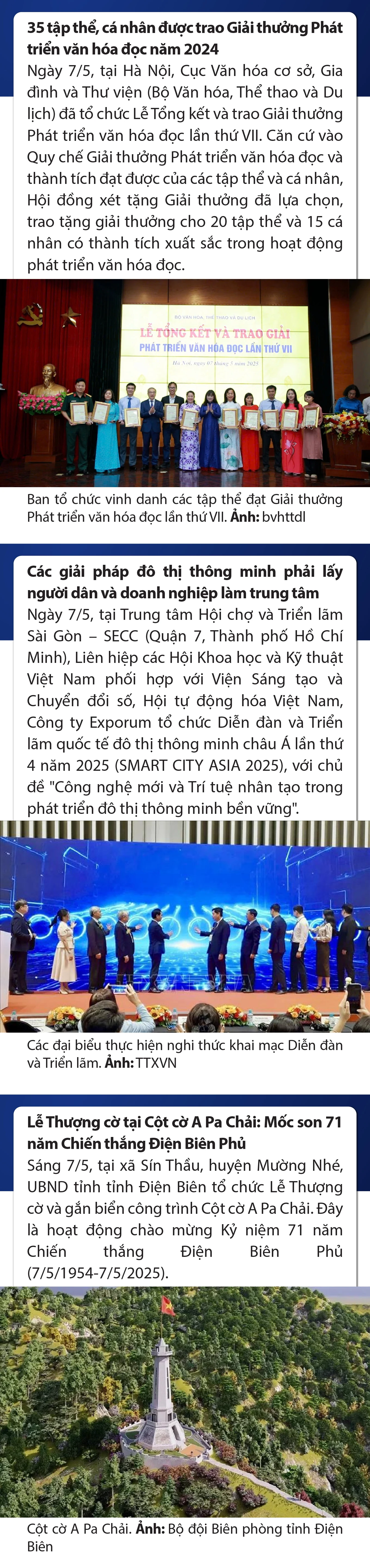 Sự kiện nổi bật trong nước, quốc tế ngày 7/5/2025