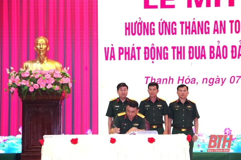 Bộ CHQS tỉnh hưởng ứng Tháng hành động An toàn vệ sinh lao động và phát động thi đua bảo đảm trật tự an toàn giao thông năm 2025