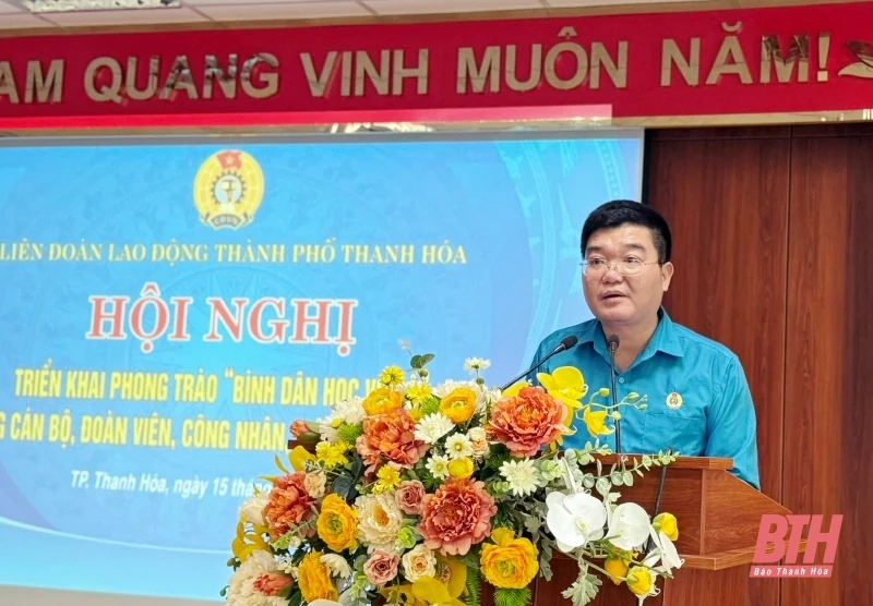 LĐLĐ TP Thanh Hóa phát động phong trào “Bình dân học vụ số”