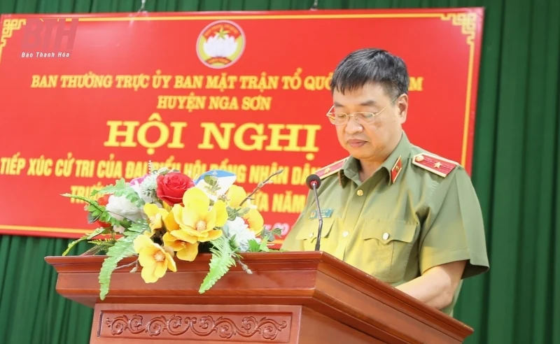 Tổ đại biểu HĐND tỉnh tiếp xúc cử tri huyện Nga Sơn