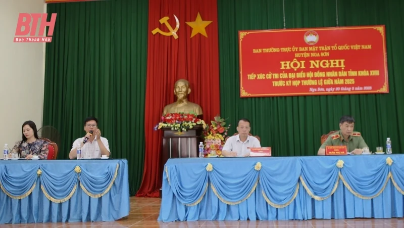 Tổ đại biểu HĐND tỉnh tiếp xúc cử tri huyện Nga Sơn