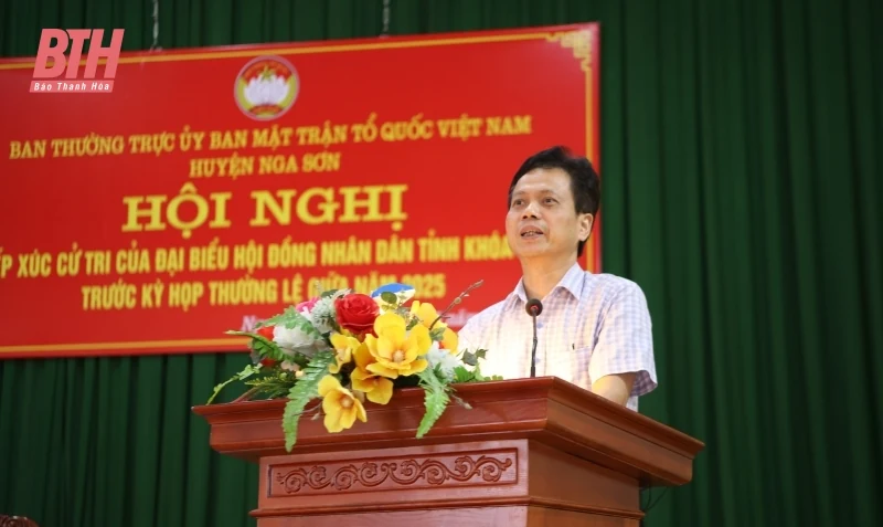 Tổ đại biểu HĐND tỉnh tiếp xúc cử tri huyện Nga Sơn