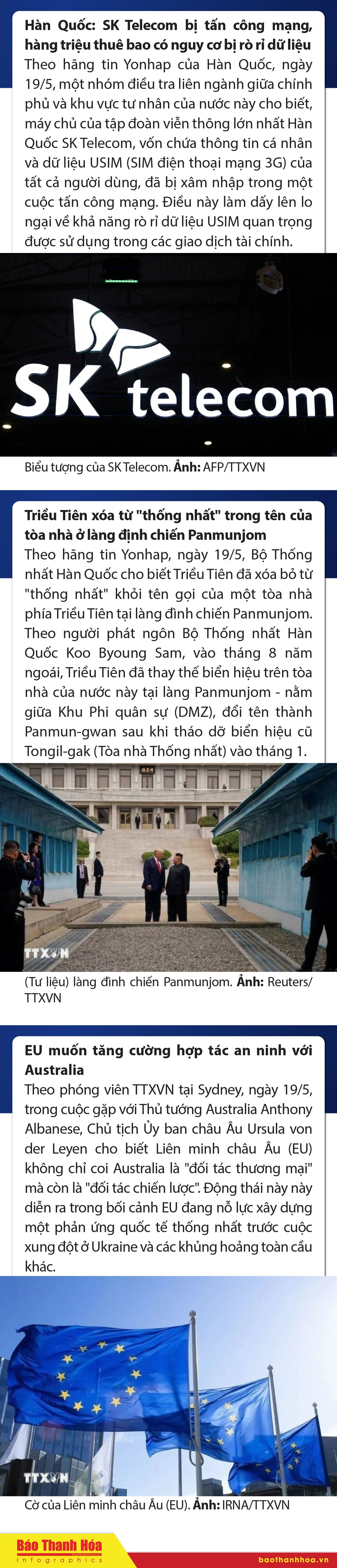 Sự kiện nổi bật trong nước, quốc tế ngày 19/5/2025