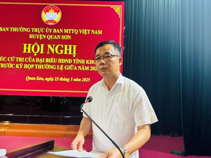 Cử tri huyện Quan Sơn kiến nghị có chính sách hỗ trợ cán bộ không chuyên trách nghỉ việc; đầu tư xây dựng hạ tầng ổn định cuộc sống người dân