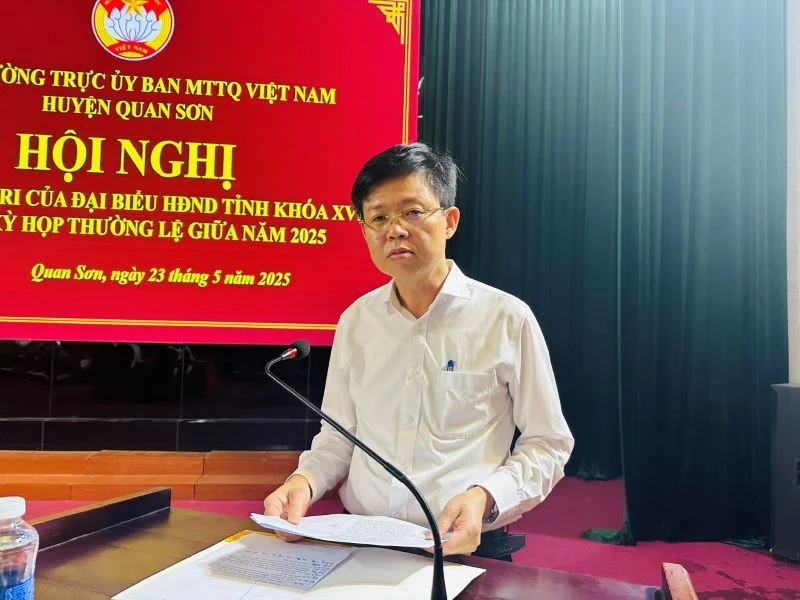 Cử tri huyện Quan Sơn kiến nghị có chính sách hỗ trợ cán bộ không chuyên trách nghỉ việc; đầu tư xây dựng hạ tầng ổn định cuộc sống người dân