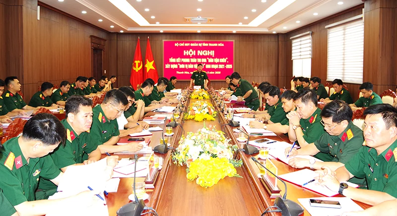 Bộ CHQS tỉnh tổng kết phong trào thi đua “Dân vận khéo”, xây dựng “Đơn vị dân vận tốt” giai đoạn 2021-2025