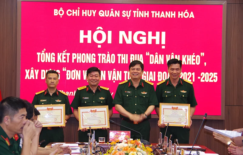 Bộ CHQS tỉnh tổng kết phong trào thi đua “Dân vận khéo”, xây dựng “Đơn vị dân vận tốt” giai đoạn 2021-2025