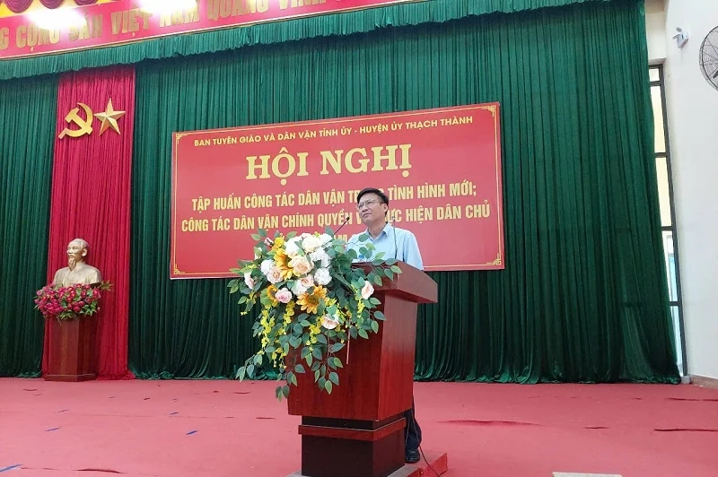 Tập huấn công tác dân vận trong tình hình mới và thực hiện dân chủ cơ sở