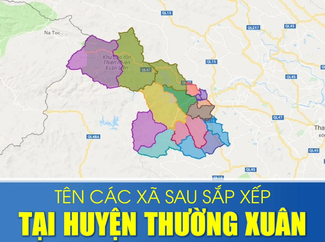 Tên các xã sau sắp xếp tại huyện Thường Xuân