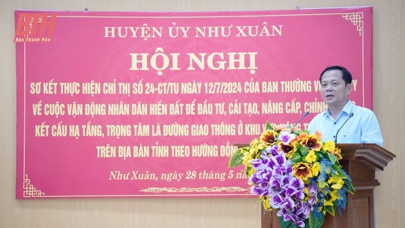 Như Xuân: Vận động 585 hộ dân hiến 219.600m<sup>2</sup> đất xây dựng đường giao thông và kết cấu hạ tầng nông thôn