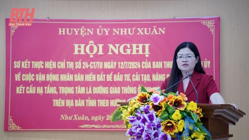 Như Xuân: Vận động 585 hộ dân hiến 219.600m<sup>2</sup> đất xây dựng đường giao thông và kết cấu hạ tầng nông thôn