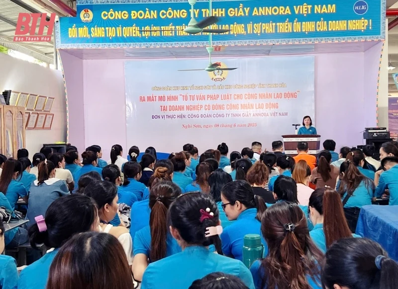Ra mắt mô hình “Tổ tư vấn pháp luật cho công nhân lao động” tại Công ty TNHH Giầy Annora Việt Nam