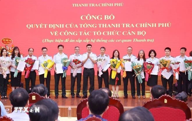 Thanh tra Chính phủ công bố các quyết định tiếp nhận, bổ nhiệm cán bộ