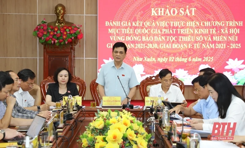 Hội đồng Dân tộc của Quốc hội khảo sát việc thực hiện Chương trình 1719 tại Như Xuân