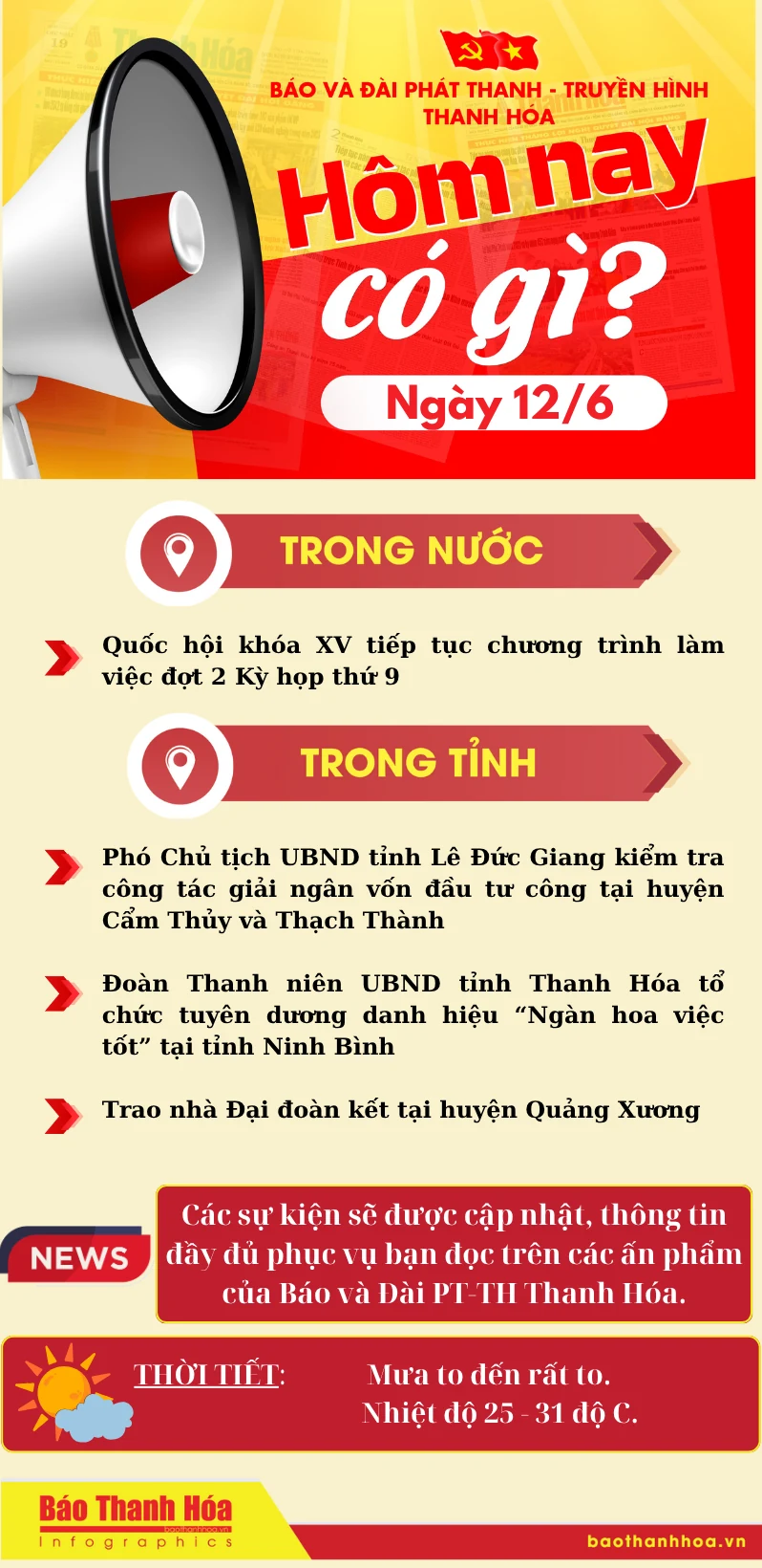 Hôm nay có gì? - Sự kiện nổi bật ngày 12/6/2025