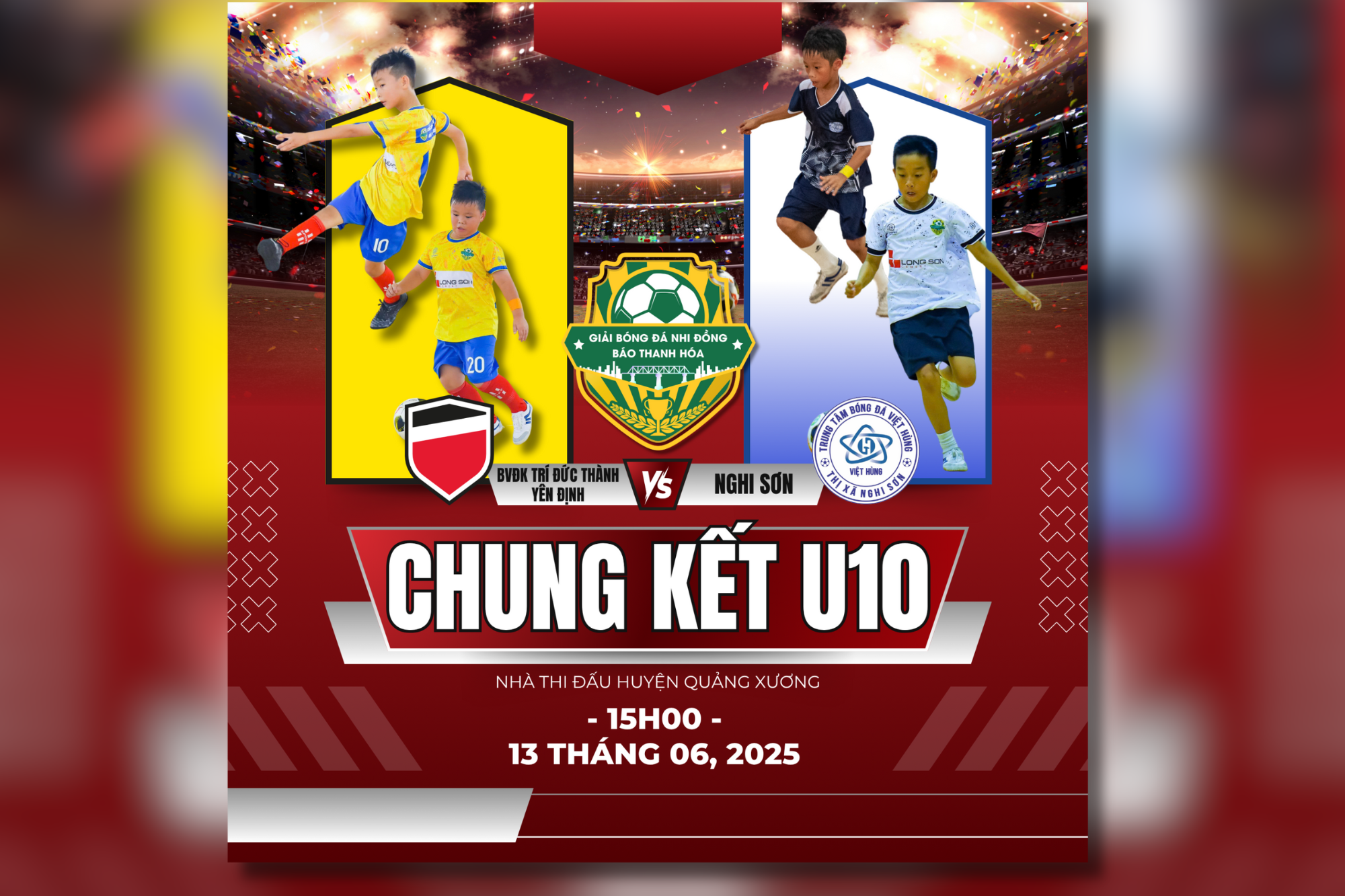 Chung kết U10: Yên Định - Nghi Sơn, cuộc so tài của hai đội bóng lần đầu mơ cúp vàng