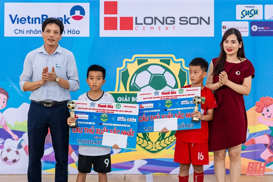 Những gương mặt xuất sắc được vinh danh tại giải Bóng đá Nhi đồng Báo Thanh Hoá lần thứ IV năm 2025 - Cúp Xi măng Long Sơn