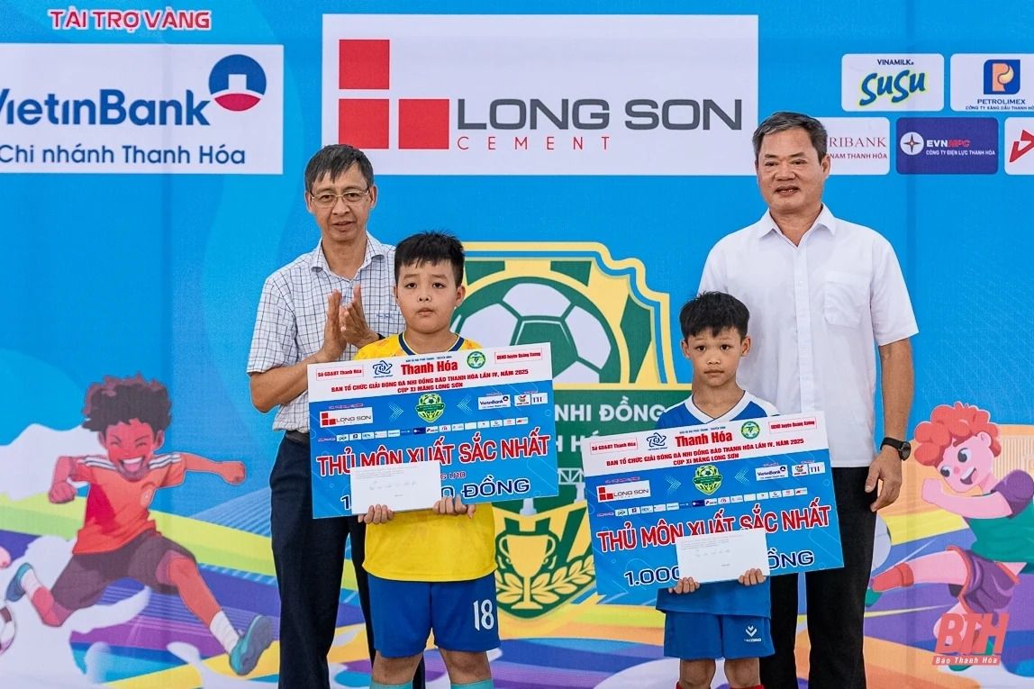 Những gương mặt xuất sắc được vinh danh tại giải Bóng đá Nhi đồng Báo Thanh Hoá lần thứ IV năm 2025 - Cúp Xi măng Long Sơn