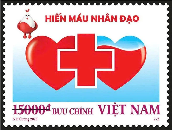 Lần đầu tiên phát hành bộ tem về chủ đề hiến máu nhân đạo