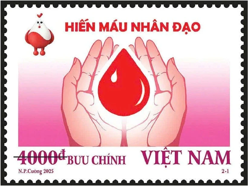 Lần đầu tiên phát hành bộ tem về chủ đề hiến máu nhân đạo
