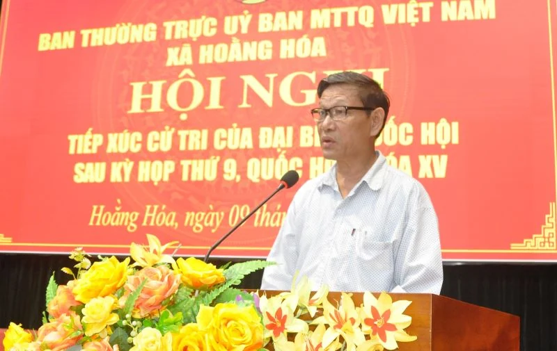 Đoàn ĐBQH tiếp xúc cử tri xã Hoằng Hóa và phường Sầm Sơn