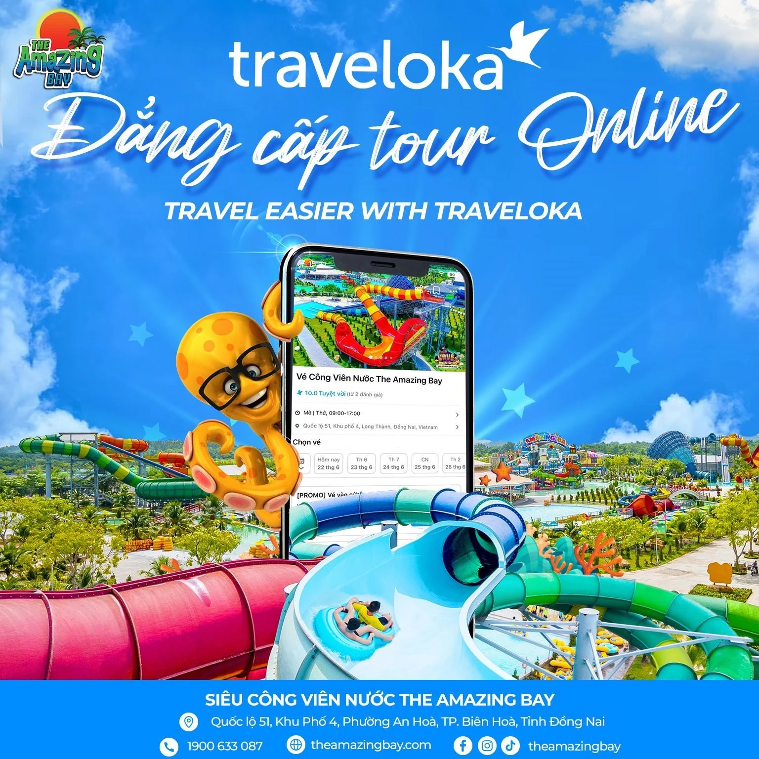 Khám phá công viên nước Amazing Bay với ưu đãi hấp dẫn trên Traveloka